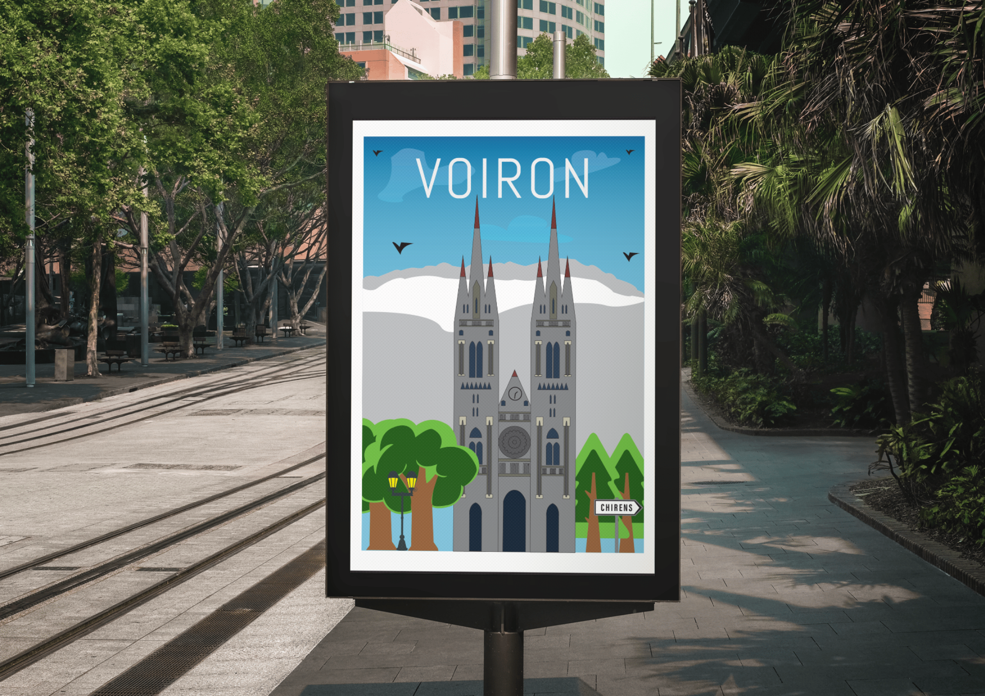 Affiche créée avec Illustrator